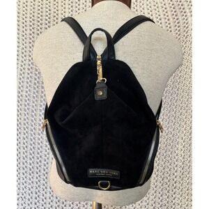 Marc New York Andrew Marc Genuine Suede Leather Mini Backpack Women's LBlack